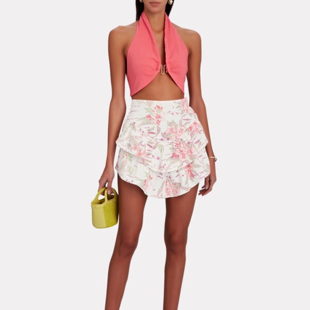MOTHER denim - THE RUFFLE MINI SKIRT - ALOHA